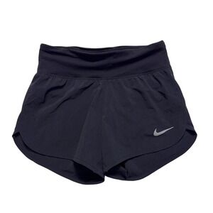 Nike Dri-Fit Eclipse Shorts Womens XS Black Love Swoosh Running